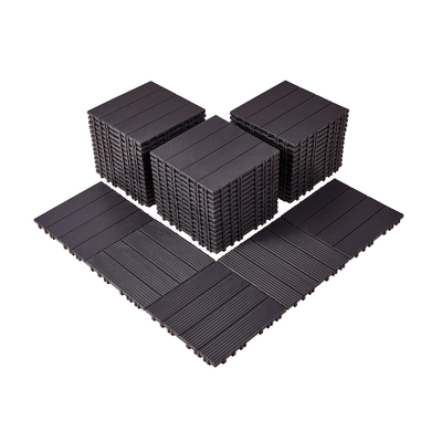 VEVOR Interlocking Deck Tiles 54 Pack 12&quot;x12&quot; Αδιάβροχο για Βεράντα Σκούρο Καφέ