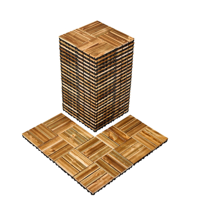 VEVOR Interlocking Deck Tiles Solid Wood 27 Pack 12&quot;x12&quot; Camphor Pine για βεράντα