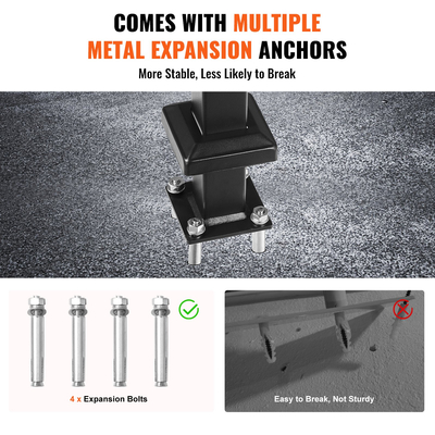 Κιγκλίδωμα VEVOR Single Post for Outdoor 1-3 Βήμα 40,5&quot; κουπαστής σκάλας για δάπεδο