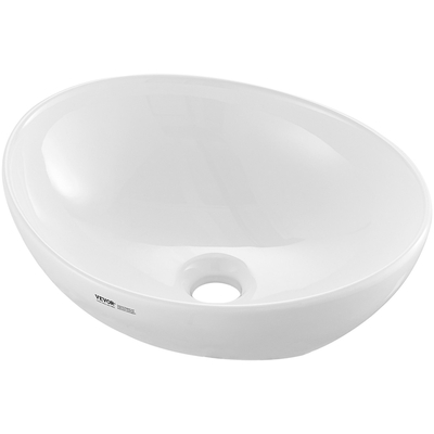 VEVOR Μοντέρνος Κεραμικός Νεροχύτης Μπάνιου 16&quot;x13,4&quot; Πάγκος Νεροχύτης Μπάνιου Λευκός