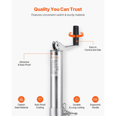 VEVOR A Frame Trailer Jack Bolt on Trailer Tongue Jack 2000 lbs 14,2&quot; Ταξίδι