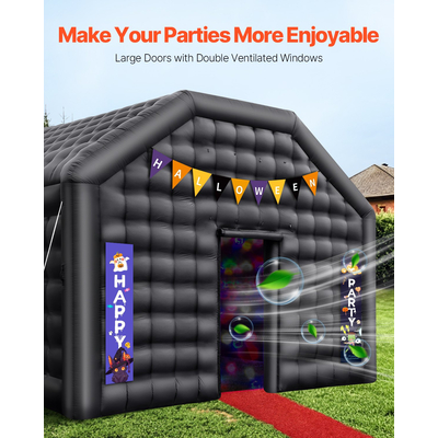 Φουσκωτό νυχτερινό κλαμπ VEVOR 19,7 x 16,4 x 12 Ft Blow up Party Ten with Lights