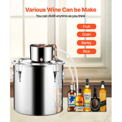 VEVOR Moonshine Still 13 Gal Water Alcohol Distiller Kit ζυθοποιίας από ανοξείδωτο χάλυβα