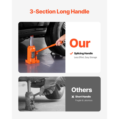 Εγχειρίδιο VEVOR Hydraulic Bottle Jack 30 Ton High Lift Automotive Car Repair Shop