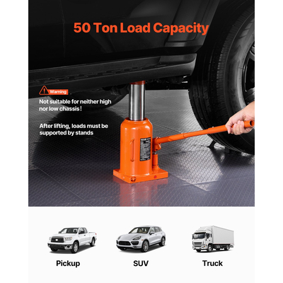 Εγχειρίδιο VEVOR Hydraulic Bottle Jack 50 Ton High Lift Automotive Car Repair Shop