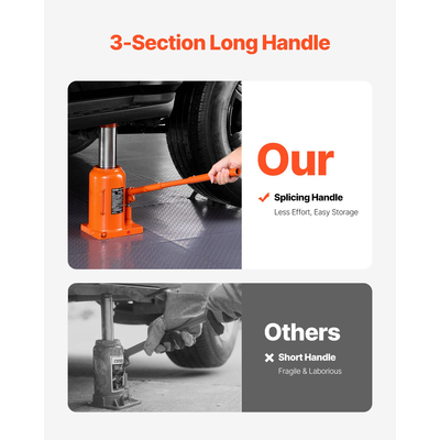 Εγχειρίδιο VEVOR Hydraulic Bottle Jack 50 Ton High Lift Automotive Car Repair Shop