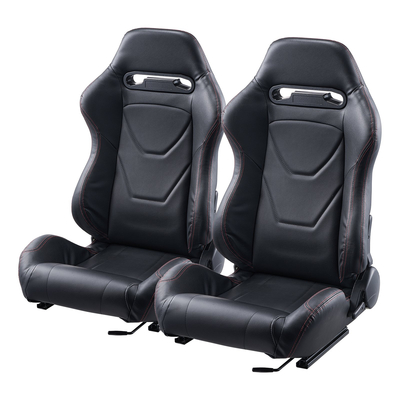 Ρυθμιζόμενη αγωνιστική καρέκλα VEVOR 2 Racing Seat με δέρμα PVC &amp; Slider Q235B