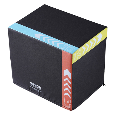 VEVOR 16/14/12 Inch 3 in 1 Plyometric Jump Box Fitness Exercise Plyo Box Cotton