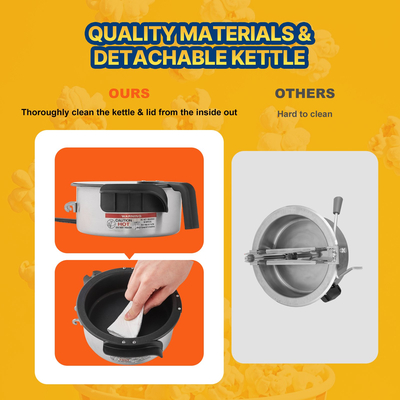 VEVOR Popcorn Popper Machine Επιτραπέζιο Popcorn Maker 480W 4 Oz Red