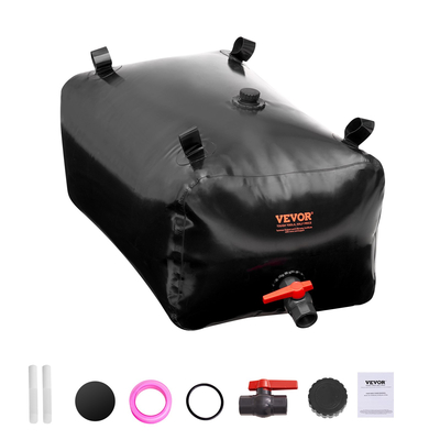 VEVOR Portable Water Storage Bladder 63,4 Gal PVC Πτυσσόμενη Δεξαμενή Νερού Μαύρο