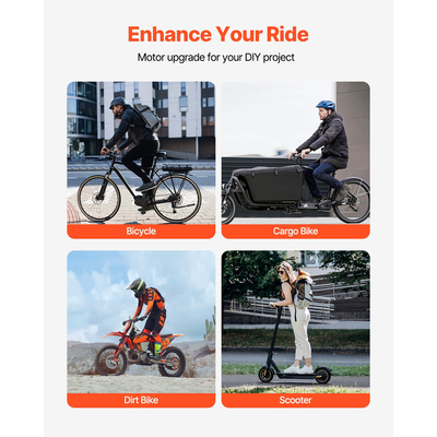 VEVOR 3000W Ηλεκτρικός κινητήρας DC χωρίς ψήκτρες 60V 4800rpm για E-Bike Dirt Bike