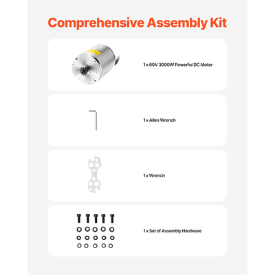 VEVOR 3000W Ηλεκτρικός κινητήρας DC χωρίς ψήκτρες 60V 4800rpm για E-Bike Dirt Bike
