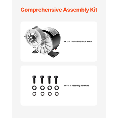 Ηλεκτρικός ισχυρός κινητήρας DC 350W 24V 3000rpm κινητήρας για E-Bike Dirt Bike DIY