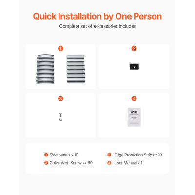 VEVOR Μεταλλικό Υπερυψωμένο Κρεβάτι Κήπου 4x2x2 ft Υπαίθριο Γαλβανισμένο Ασημί κουτί φυτευτήρων