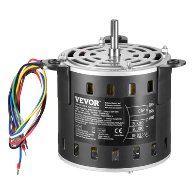 VEVOR 1/3HP Furnace Blower Motor 220V 1.95A 1250RPM 3-Speed ​​15μF/450V Capacitor