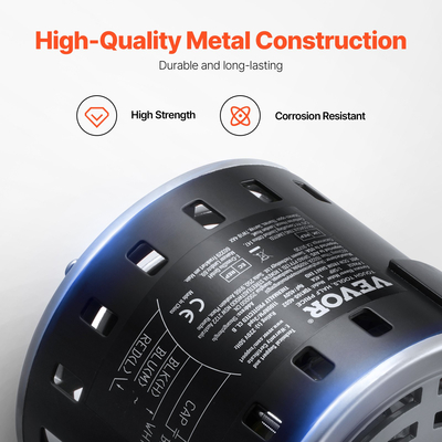 VEVOR 1/5HP Furnace Blower Motor 220V 1.45A 1100RPM 3-Speed ​​8μF/450V Capacitor