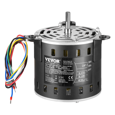 VEVOR 1/5HP Furnace Blower Motor 220V 1.45A 1100RPM 3-Speed ​​8μF/450V Capacitor