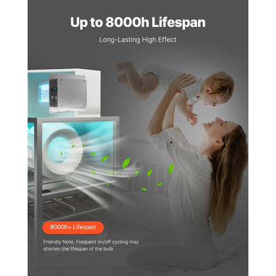 VEVOR HVAC Air Purifier Whole House 18W 9 ιντσών Φως σε τεχνολογία PCO αγωγών