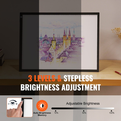Πλακέτα φωτός VEVOR A3 LED με τροφοδοσία USB Tracing Pad 3 Level Dimmable Brightness