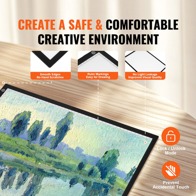 Πλακέτα φωτός VEVOR A3 LED με τροφοδοσία USB Tracing Pad 3 Level Dimmable Brightness