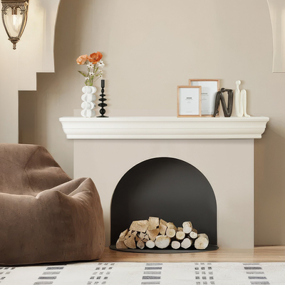 VEVOR Τζάκι Mantel Ξύλινο Ράφι Πλωτό Ράφι Σαλονιού 72&quot; Λευκό