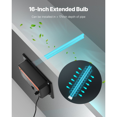 VEVOR HVAC Air Purifier Whole House 36W 16 ιντσών UV Light in Duct for Ac Systems