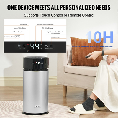 VEVOR 10L(2,64G) Υγραντήρας εξάτμισης 1076,4 sqft Καθαριστής αέρα για υπνοδωμάτιο