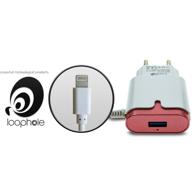 LOOPHOLE AC Adapter Lightning RED