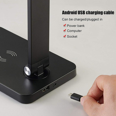 Επιτραπέζιο Φωτιστικό Αφής LED με Ασύρματη Φόρτιση & USB