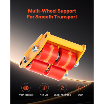 VEVOR Machine Skate 13228 lbs 6T Machinery Skate Dolly με λαβή περιστροφή 360°