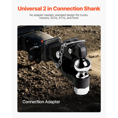 Γάντζος δέκτη VEVOR Pintle Hitch 2&quot; για δαχτυλίδι Lunette 2,5 έως 3 ιντσών 20000 λίβρες