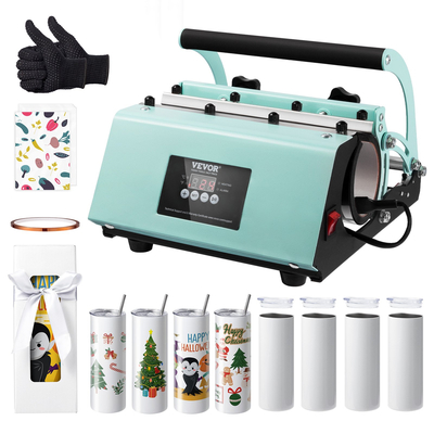 Σετ πρέσας θερμικής μηχανής VEVOR Tumbler με 8 ποτήρια εξάχνωσης