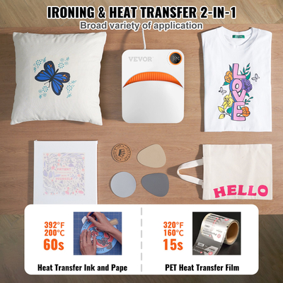 VEVOR Heat Press 12 x 10 σε φορητό μπλουζάκι Easy Press Sublimation Transfer DIY