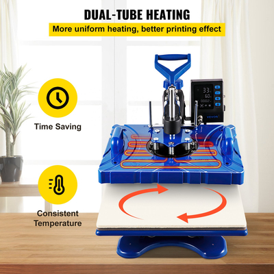 Τύπος θερμότητας 12ίντσα 1000σε 1 Τύπος θερμότητας ταλάντευση μακριά Μπλε-μαύρη μεταφορά εκτυπωτών μηχανών εξάχνωσης με την ακριβή επίδειξη οδηγήσεων ελέγχου διπλής σωλήνας θέρμανσης για τις κούπες ΚΑΠ παπουτσιών