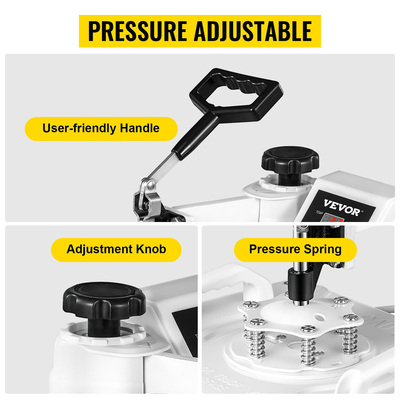 VEVOR Heat Press 12 X 15 Inch 5 in 1 Heat Press Machine 1250W Heat Press Swing Away White Heat Press T-Shirt Printer Sublimation Transfer 360 μοιρών Περιστροφή για καπέλο και μπλουζάκια παπούτσια DIY