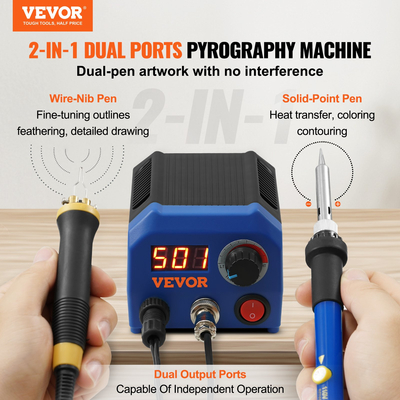 Ξύλινη καύση εξάρτησης 250~700 Διπλές πένες καλωδίων πένας 23 πυρογραφίας πένας 5 στερεών σημείων