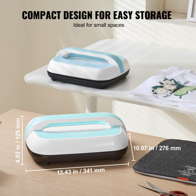 Μηχάνημα θερμικής πρέσας VEVOR 12 x 10 σε φορητό μηχάνημα μεταφοράς θερμότητας Μπλε+Λευκό