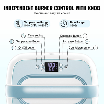 Μηχάνημα θερμικής πρέσας VEVOR 12 x 10 σε φορητό μηχάνημα μεταφοράς θερμότητας Μπλε+Λευκό