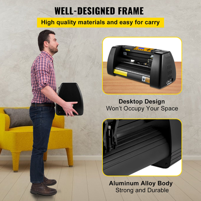 Μηχανή γραφομηχανών βινυλίου κοπής 14&quot; Μηχανή κατασκευής σημαδιών λογισμικού βινυλίου γραφομηχανών τροφοδοσίας χαρτιού 720με βάση (14&quot; 375)