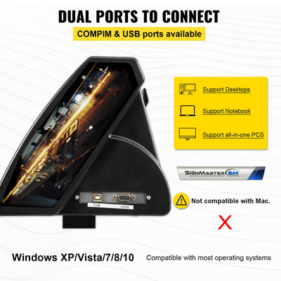 VEVOR Vinyl Cutter 28 Inch Vinyl Cutter Machine 720mm Paper Feed Vinyl Plotter Cutter Machine με στιβαρή βάση δαπέδου για κοπή χαρτιού μαύρο
