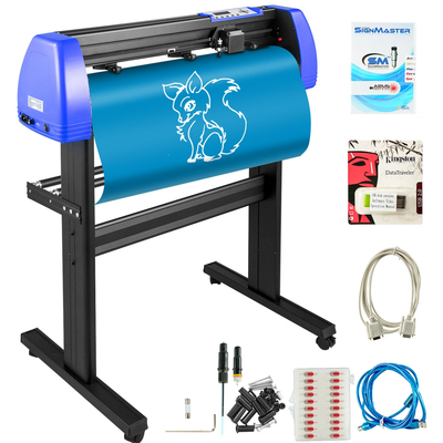 VEVOR Vinyl Cutter 870mm Vinyl Cutter Machine Maximum Paper Feed 34inch Vinyl Plotter Cutter Machine με στιβαρή βάση δαπέδου ρυθμιζόμενη δύναμη και ταχύτητα για την κατασκευή επιγραφών Vinyl Plotter