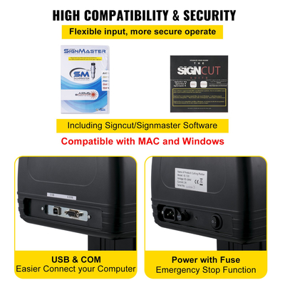 Μηχανή κοπής βινυλίου 28&quot; βινυλίου, κόπτης γραφικών μηχανών επίδειξης Τρεις διευθετήσιμες μηχανές κοπής σημαδιών κυλίνδρων τσιμπημάτων, κόπτης βινυλίου με λογισμικό για σχεδιασμό και κοπή