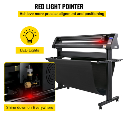 VEVOR Vinyl Cutter, 1350mm Vinyl Plotter, LED Screen Plotter Cutter, Ημιαυτόματο ενσωματωμένο οπτικό μάτι, συμβατό με λογισμικό SignMaster για σύστημα Windows με βάση