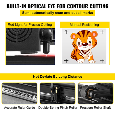 VEVOR 53-ιντσών ημι-αυτόματο περιγράμματος Vinyl Cutter Plotter Εγχειρίδιο τοποθέτησης