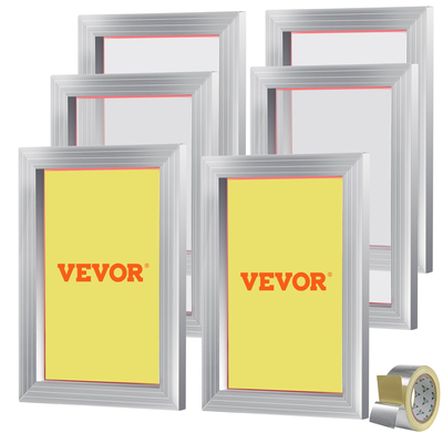 VEVOR Screen Printing Kit Μεταξωτό Πλαίσιο Μεταξοτυπίας 10x14in 110 Count Mesh 6τμχ