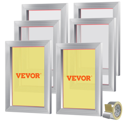 VEVOR Screen Printing Kit Μεταξωτό Πλαίσιο Μεταξοτυπίας 10x14in 156 Count Mesh 6τμχ