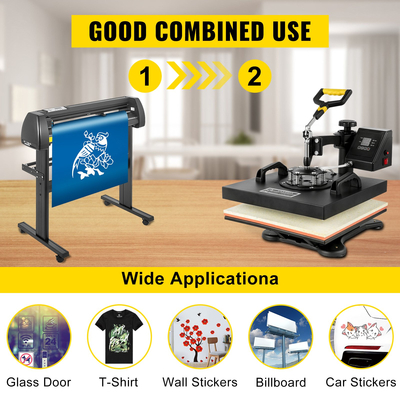Μηχανή μεταφοράς θερμότητας VEVOR 5 σε 1 38x38cm με Vinyl Cutter Plotter Machine Kit Art Craft Printer Sublimation (34&quot;/870mm)