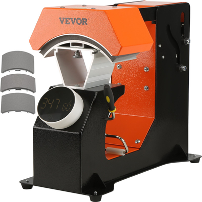 VEVOR καπέλο Heat Press Auto Cap Heat Press 3 μαξιλάρια θέρμανσης Μεταφορά εξάχνωσης