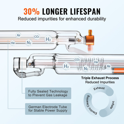 Σωλήνας λέιζερ 40Σωλήνας λέιζερ 720 μήκους 50 για τη μηχανή λέιζερ