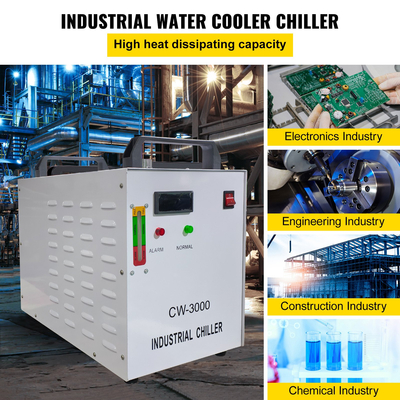 Ψύκτη νερού δεξαμενής VEVOR 9L CW-3000DG Thermolysis Industrial Water Chiller Ψύκτη νερού για 60W 80W CO2 Glass Tube Cooler
